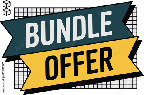 Bold Promotion Featuring a Bundle Offer in Eye Catching Banner Design with Modern Aesthetic and Minimalist Geometric Elements