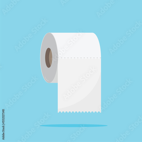 toilet paper illustration in flat form, set of modern flat icon sanitary rolls