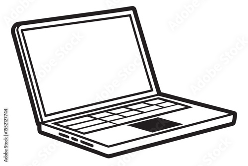 High-Quality Laptop Icon Vector Graphic for Tech Websites and Presentations