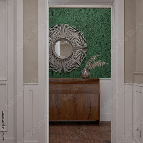 3d render living room