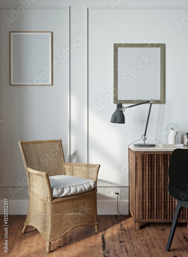 3d render living room