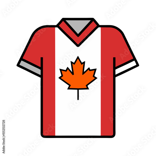 Canadian flag t shirt with maple leaf emblem