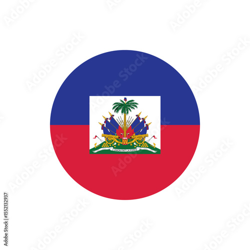Free Download Haiti Flag Button, Round Haiti flag icon, Haiti flag badge Vector - GFXLoad