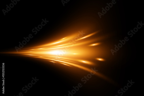 Light trail wave, fire path trace line, car lights, optic fiber and incandescence curve twirl. Particle motion light effect. Abstract fire flare trace lens flares.