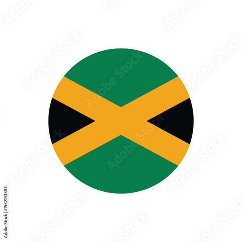 Free Download Jamaica Flag Button, Round Jamaica flag icon, Jamaica flag badge Vector - GFXLoad