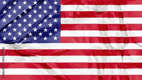 Waving United States flag seamless looping background animation, perfect for any project related to USA or United States of America