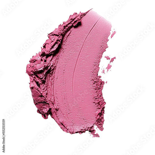 Pink lipstick swatch isolated on transparent background