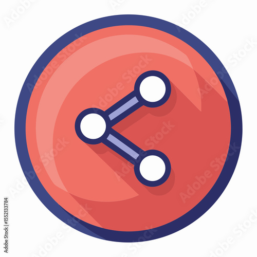 Modern flat design share icon with subtle gradient and shadow