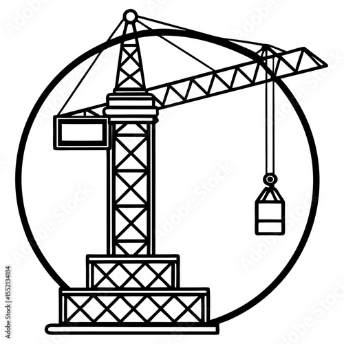 construction crane vector illustration