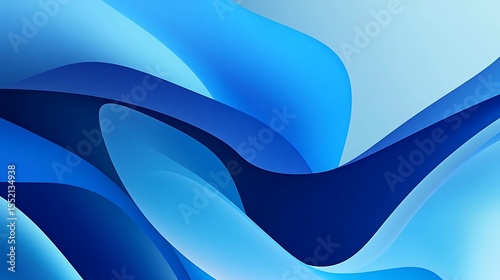 Abstract wavy blue and cyan gradient layers creating a smooth, modern, and stylish background.