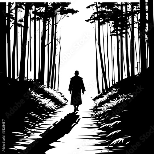 silhouette of a man