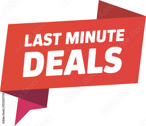 Promotional Graphic Announcing Last Minute Deals Offers a Visually Engaging Message with its Bold Design and Clear Typography for Shoppers