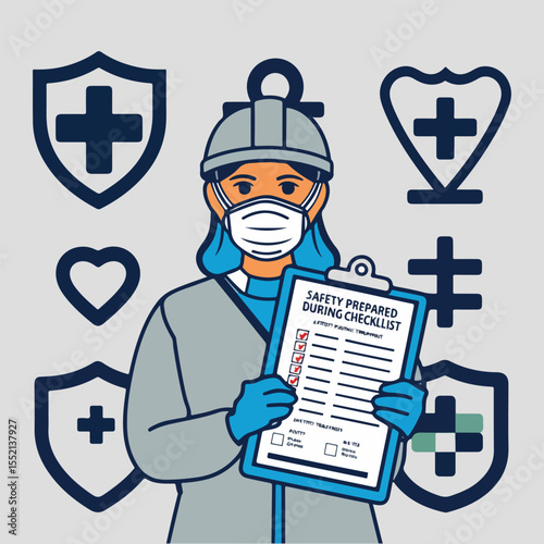 Patient safety vector bundle for World Patient Safety Day featuring solid color illustrations of nurses, doctors, safety shields, hospitals, checklists, hand hygiene, teamwork, and care awareness
