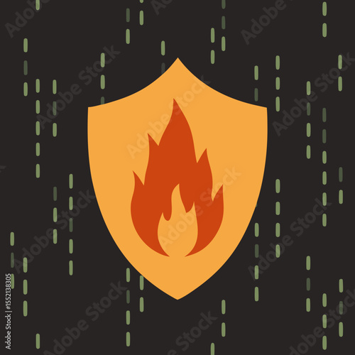 Modern Shield Design with Yellow and Orange Tones
