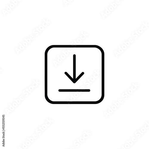 Download Arrow Square Monoline Icon Round