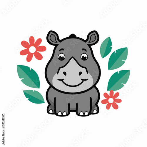Solid color rhino vector design for World Rhino Day, including geometric, cartoon, and abstract styles to promote endangered species conservation and habitat protection.