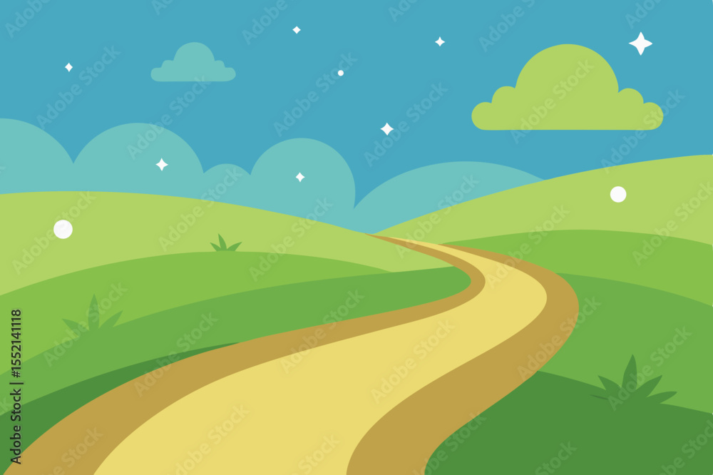 Obraz premium summer landscape with road