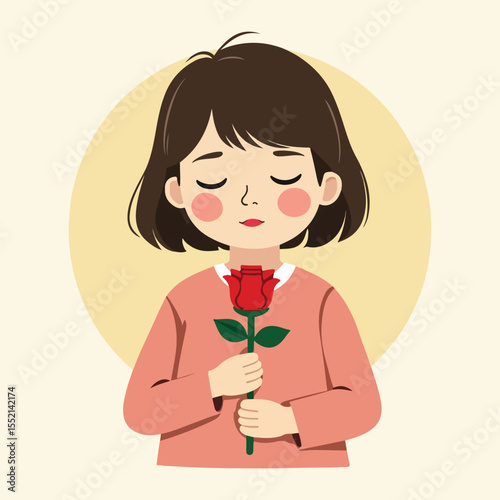 Solid color World Rose Day vector collection with rose icons, hand holding rose, ribbon, heart, and typography elements for healthcare and awareness design projects