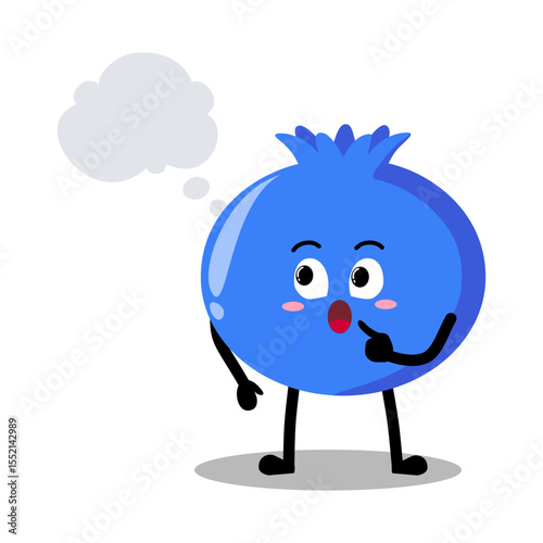 Blueberry Set B1Cute Hand Drawn blueberry Daydreaming Imagining