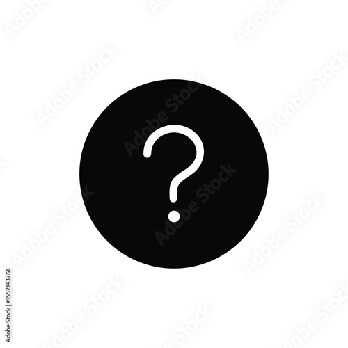 Solid Help Circle Icon Question Mark