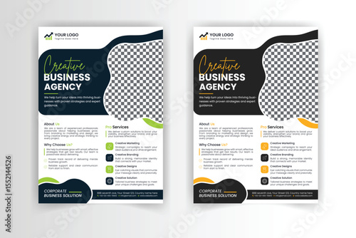 Modern Corporate Business Flyer Layout with Clean and Professional Design