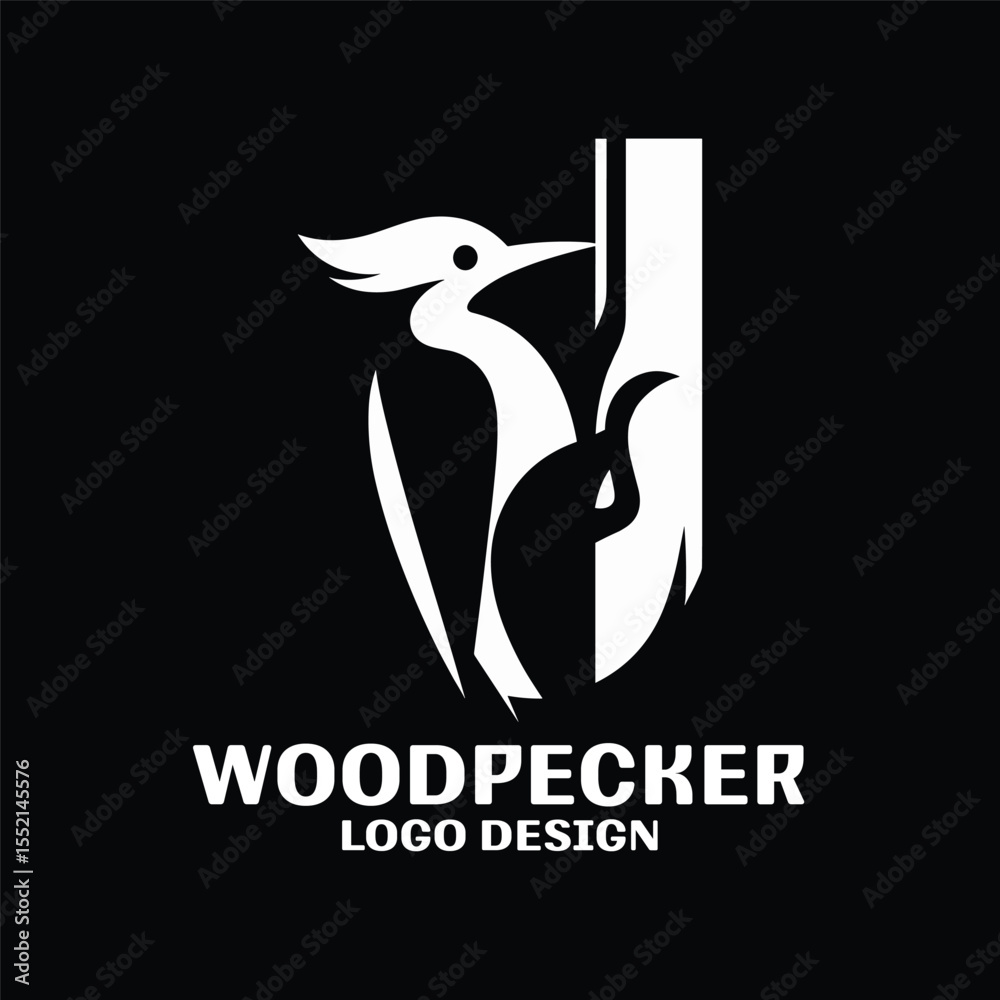 Obraz premium Woodpecker Vector Logo Design