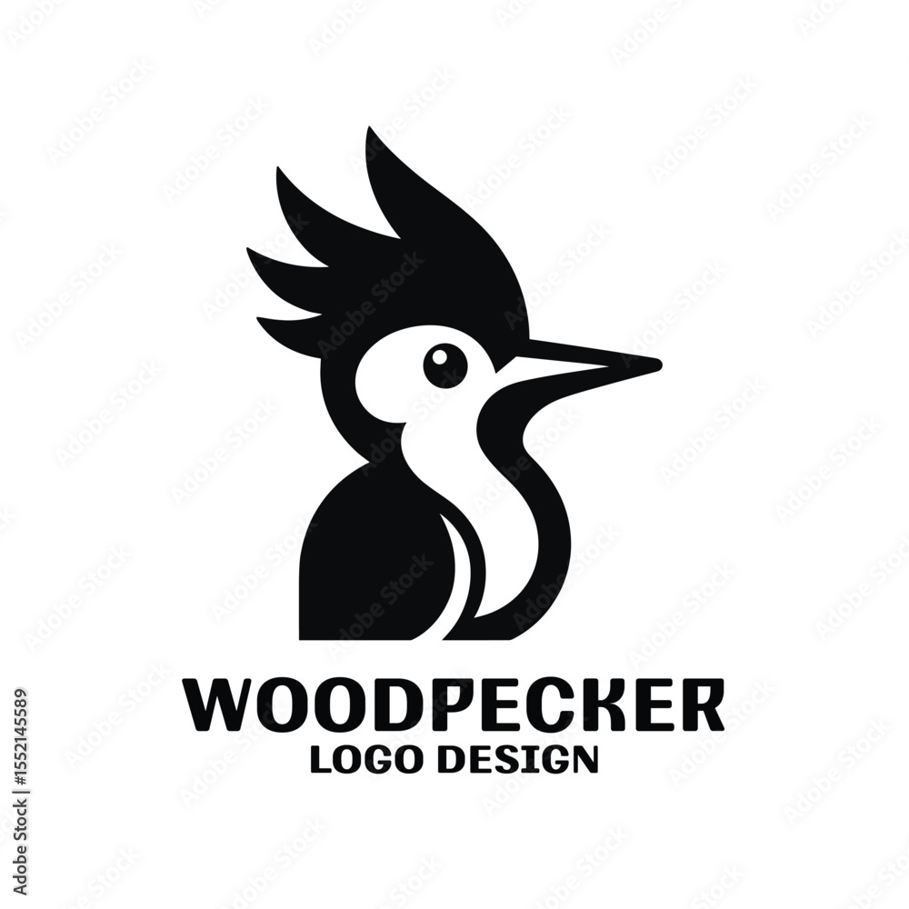 Fototapeta premium Woodpecker Vector Logo Design