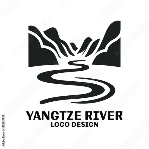 Yangtze River Vector Logo Design
