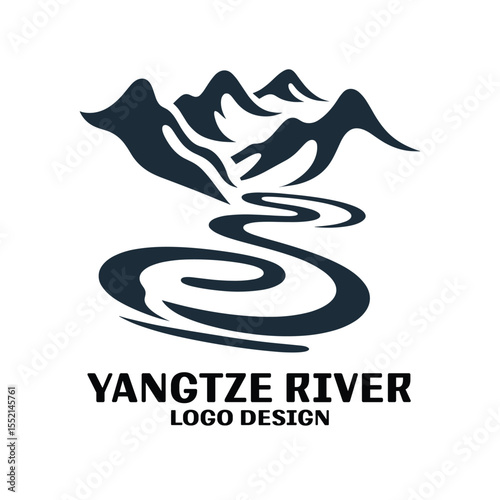 Yangtze River Vector Logo Design