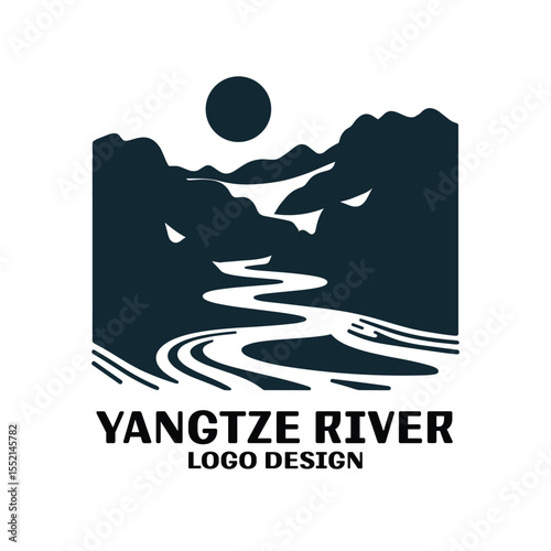 Yangtze River Vector Logo Design