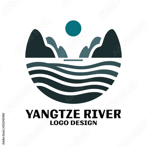 Yangtze River Vector Logo Design