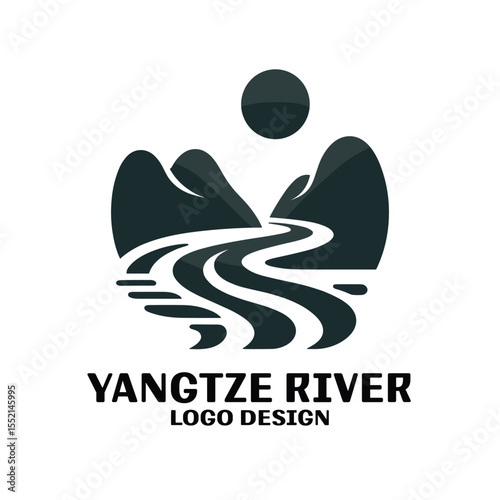 Yangtze River Vector Logo Design