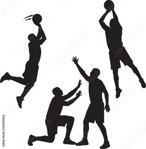 Basketball Playing Silhouette