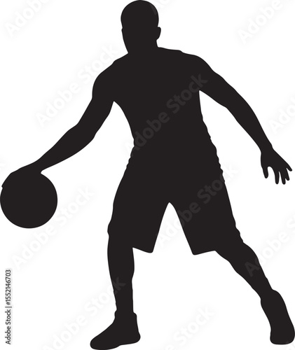 Basketball Playing Silhouette