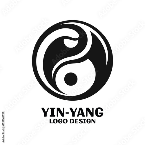Yin And Yang Vector Logo Design