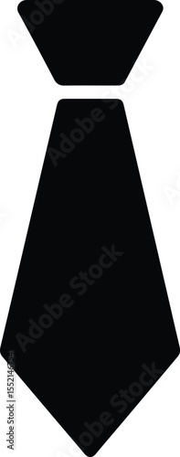 Silhouette necktie formal office wear simple design Vector Illustration