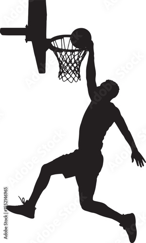 Basketball Playing Silhouette