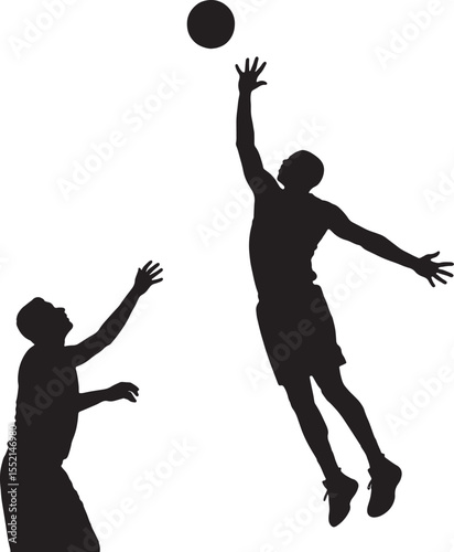 Basketball Playing Silhouette