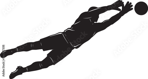 Soccer Playing Silhouette