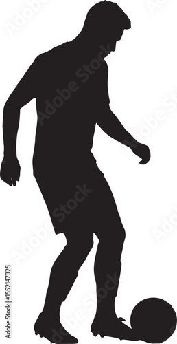Soccer Playing Silhouette
