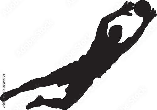 Soccer Playing Silhouette