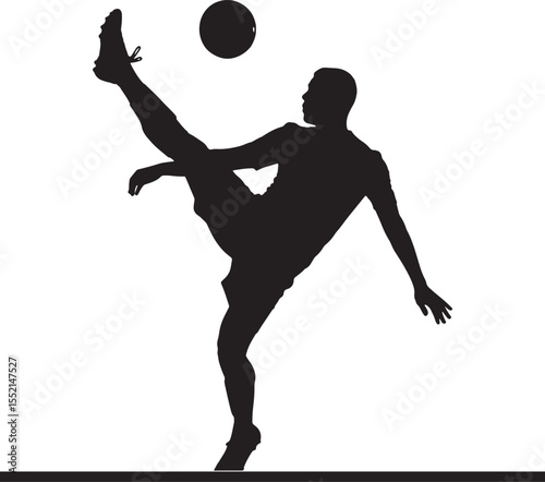 Soccer Playing Silhouette