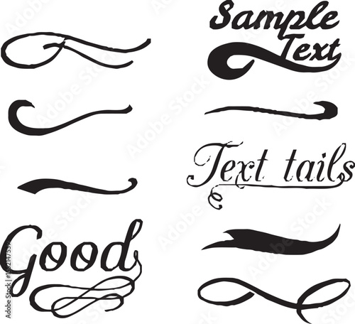 Hand-drawn arrow icon set. A collection of curved