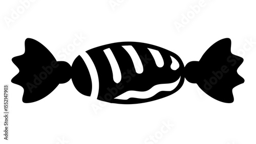 Candy Delight: A simplistic illustration of a wrapped candy, evoking feelings of nostalgia and sweetness.