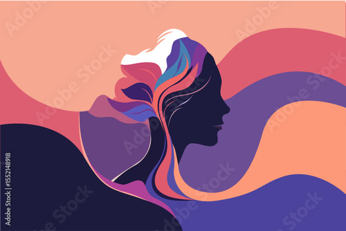 Girl, Woman, Women, Communication, Person, Waves, Love, Mind, Relationship, Freedom, Thoughts, Vector, Artwork