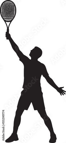 Tennis player vector silhouette