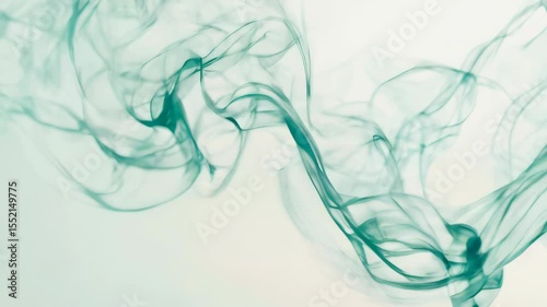 Abstract background featuring beautiful swirling green smoke patterns gracefully flowing and blending, creating a mesmerizing and vibrant visual effect that evokes a sense of mystery, nature