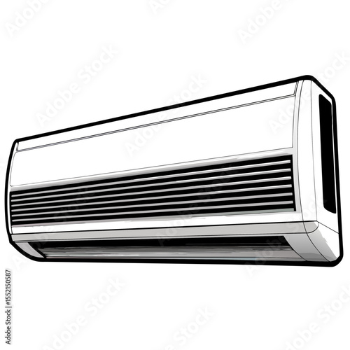 air conditioner isolated on white