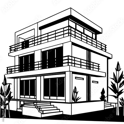 sketch of house