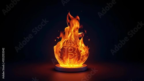 The glowing Bitcoin flame represents the dynamic surge of profit in the crypto world, capturing the essence of rapid financial growth, digital investment